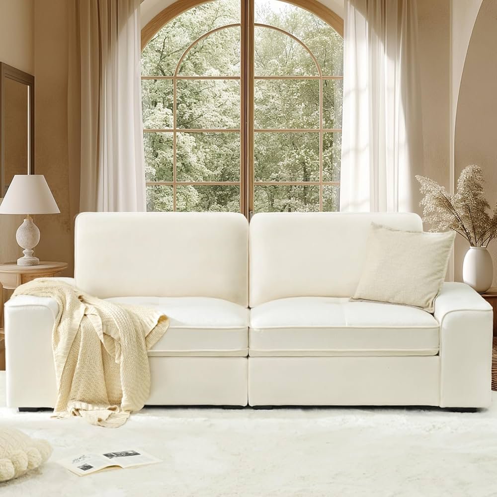 A Living Room Sofa With Removable Cushions