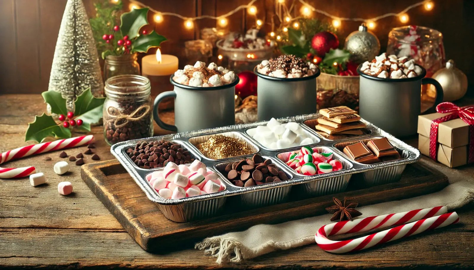 Christmas Hot Chocolate Bar Setup