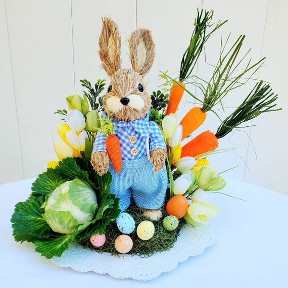 Easter Centerpiece With Tulips