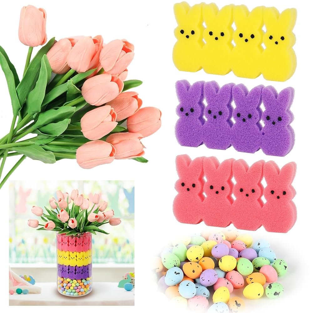 Easter Pastel Tulip Centerpiece