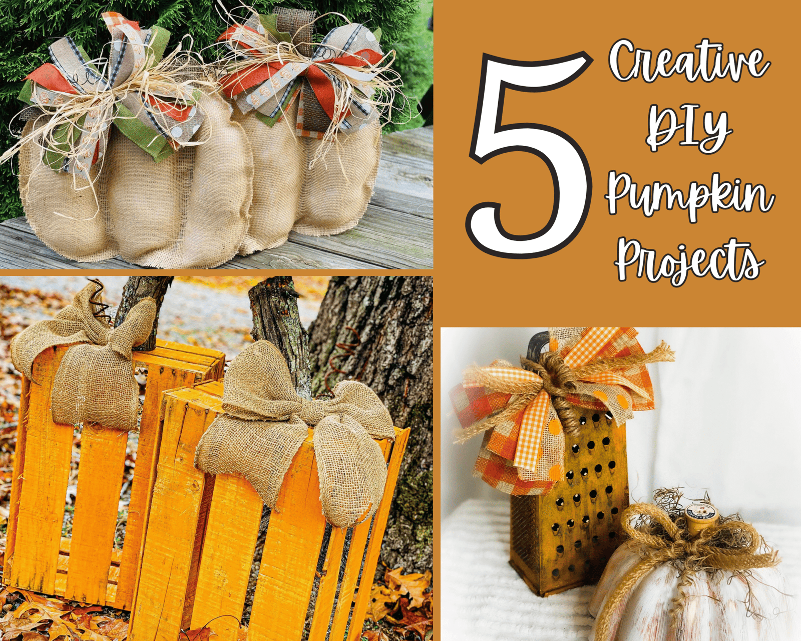 Fall Burlap Pumpkin Craft