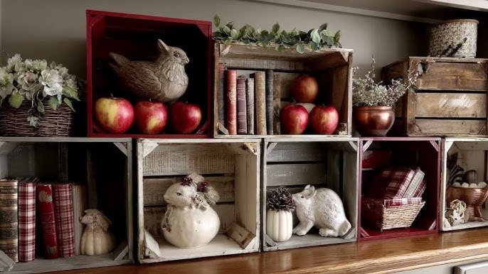 Fall Cozy Farmhouse Shelf Decor