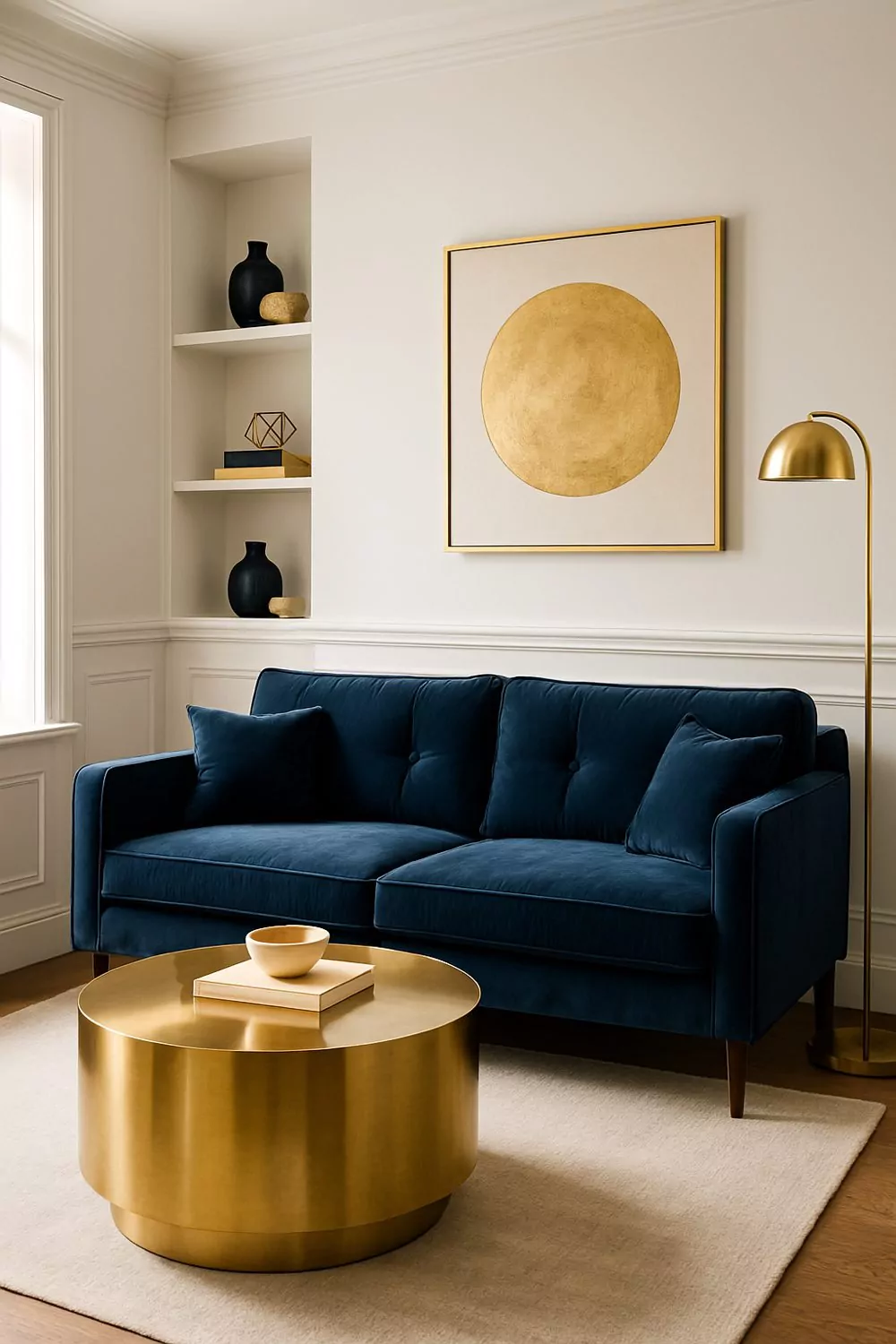 How to Decorate a Living Room With Dark Blue Sofas