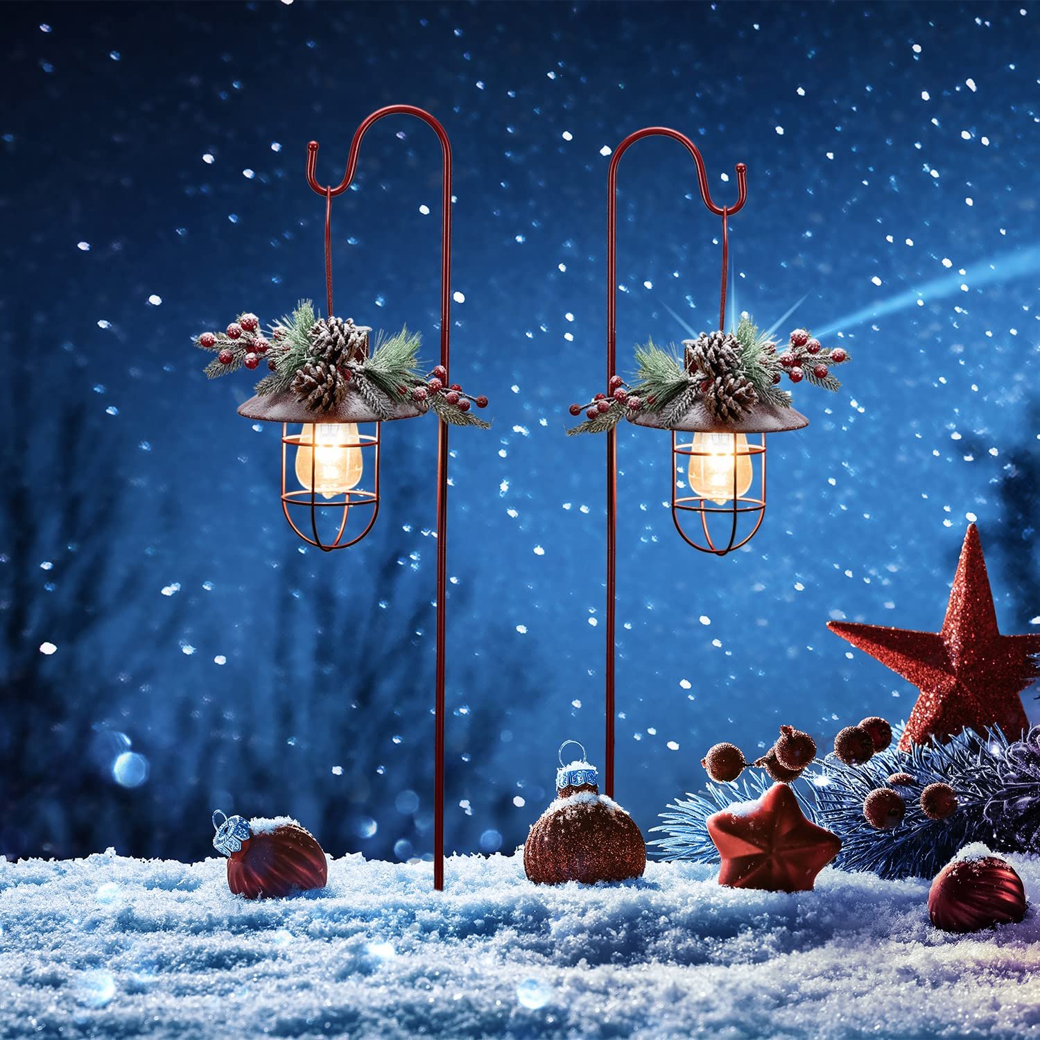 How to Decorate a Shepherd'S Hook for Christmas