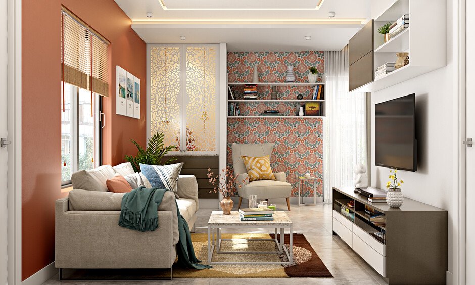 How to Decorate a Single Wall Shelf in Living Room