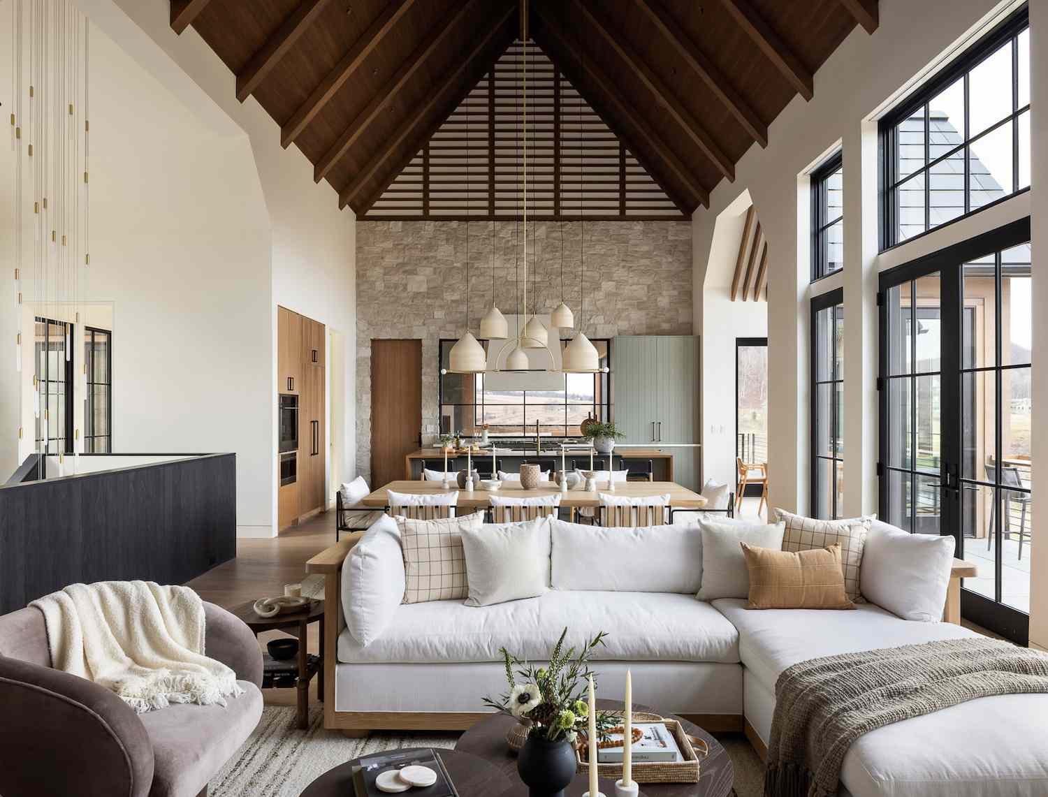 How to Decorate a Vaulted Ceiling Wall