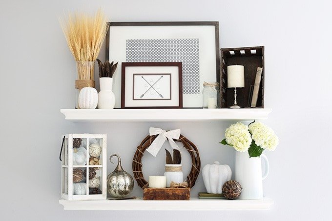 How to Decorate a Wall of Shelves