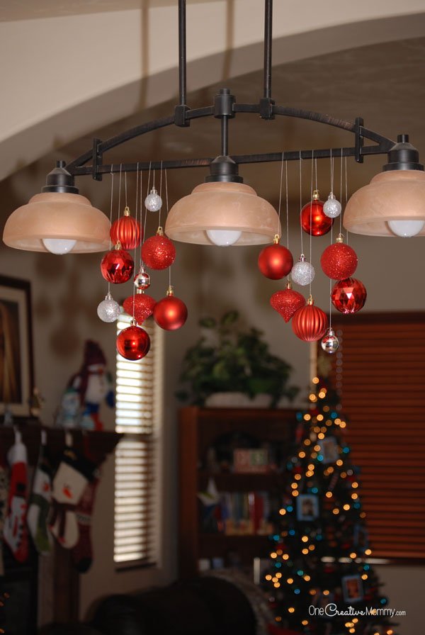 How to Decorate Light Fixture for Christmas