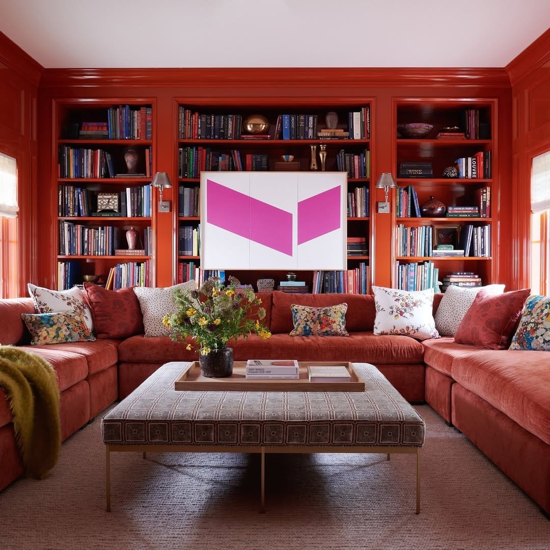 How to Decorate Red Sofa in a Living Room