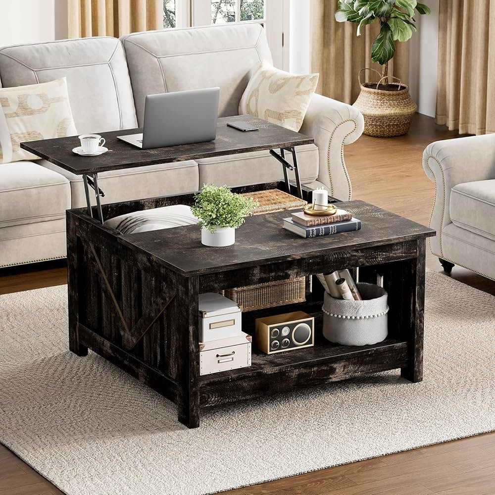 How to Decorate Small Black Square Table for Living Room