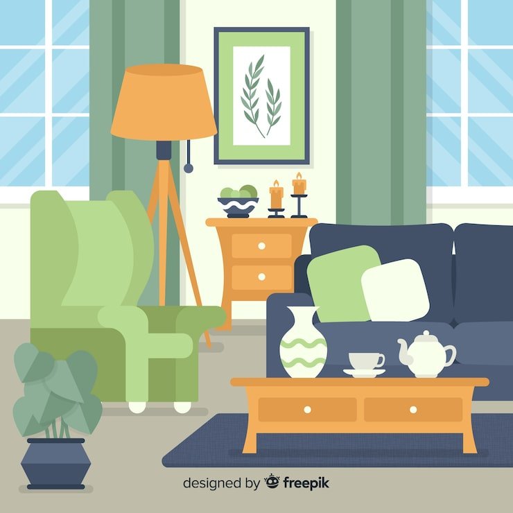 How to Draw a Living Room Table