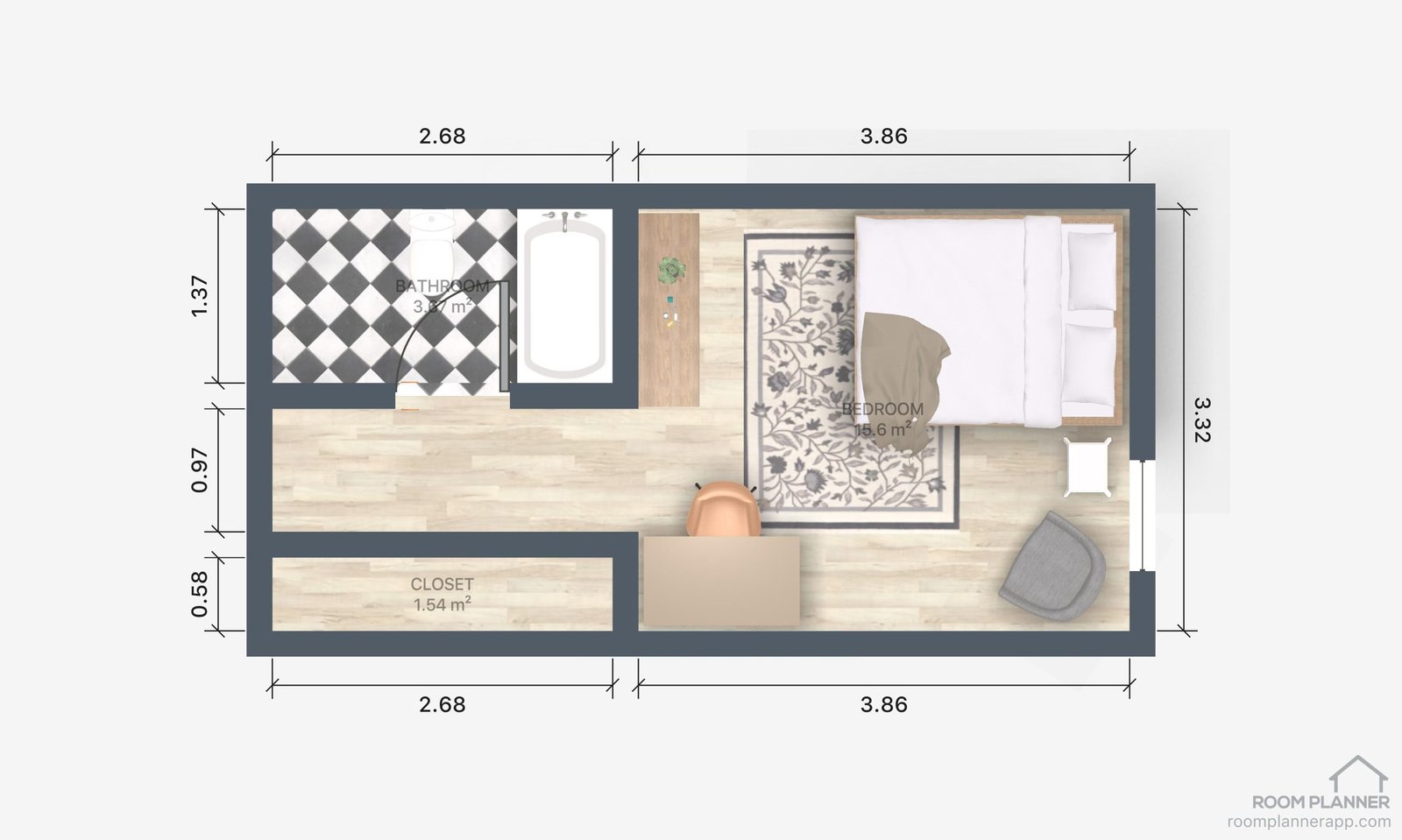How to Fit Desk And Dresser in Bedroom