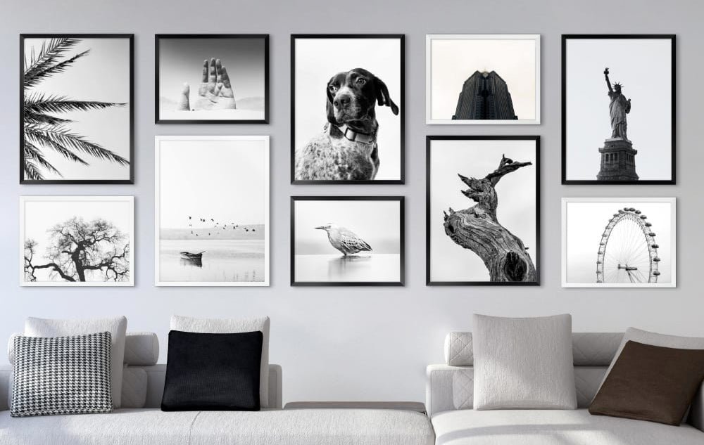 How to Hang Collage of Frames on Wall