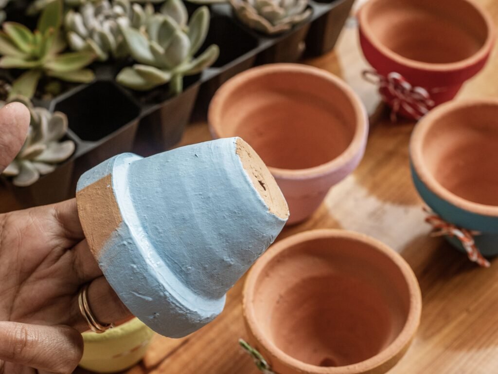 How to Paint Clay Pots at Home