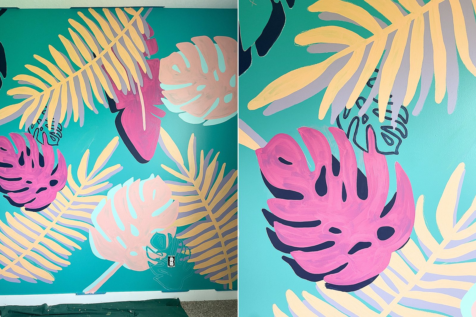 How to Paint Tropical Mural on Wall