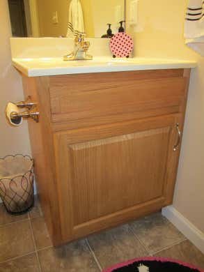 How to Restain Bathroom Vanity
