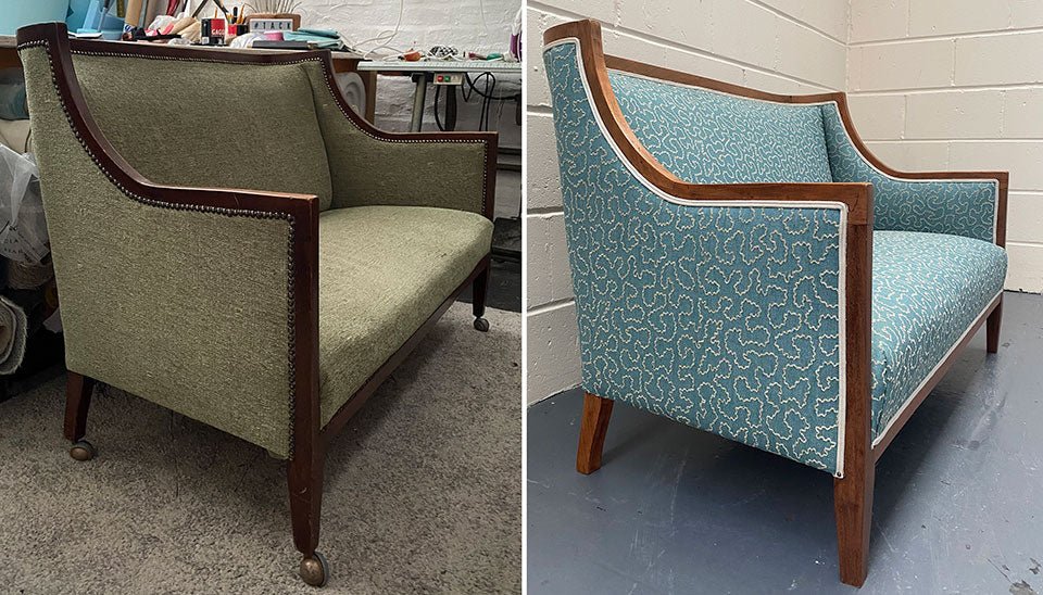 How to Reupholster a Big Living Room Chair With Piping
