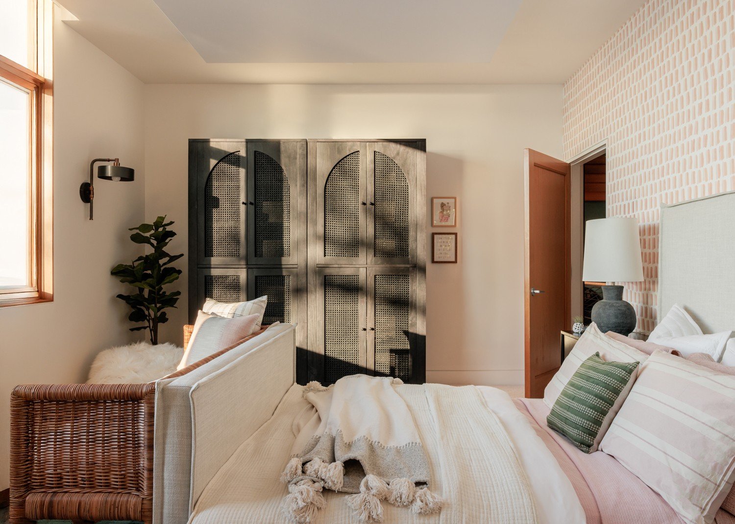 Should Bedroom Rug Go under Nightstands