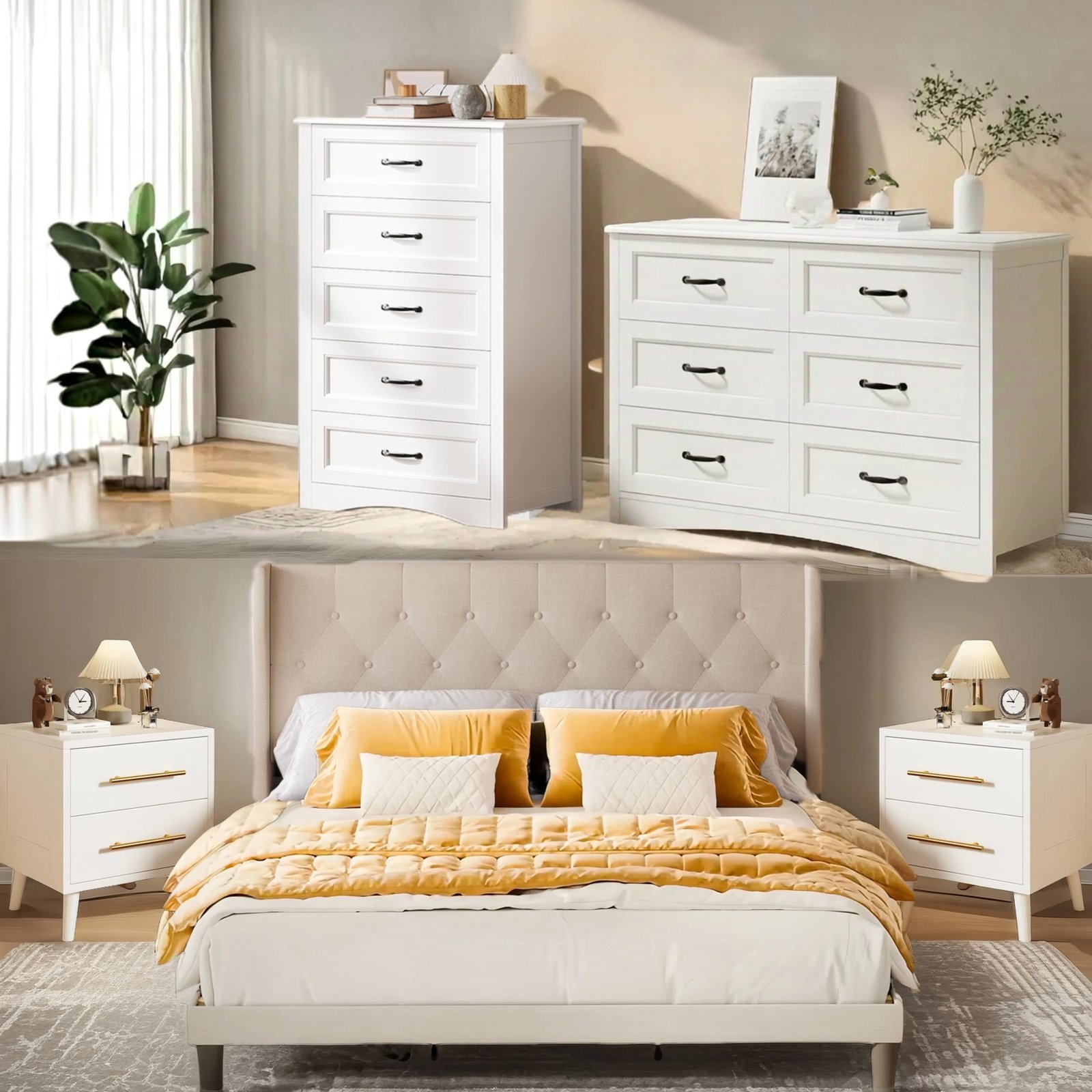 What Size Bedroom for Queen Bed And Two Dressers