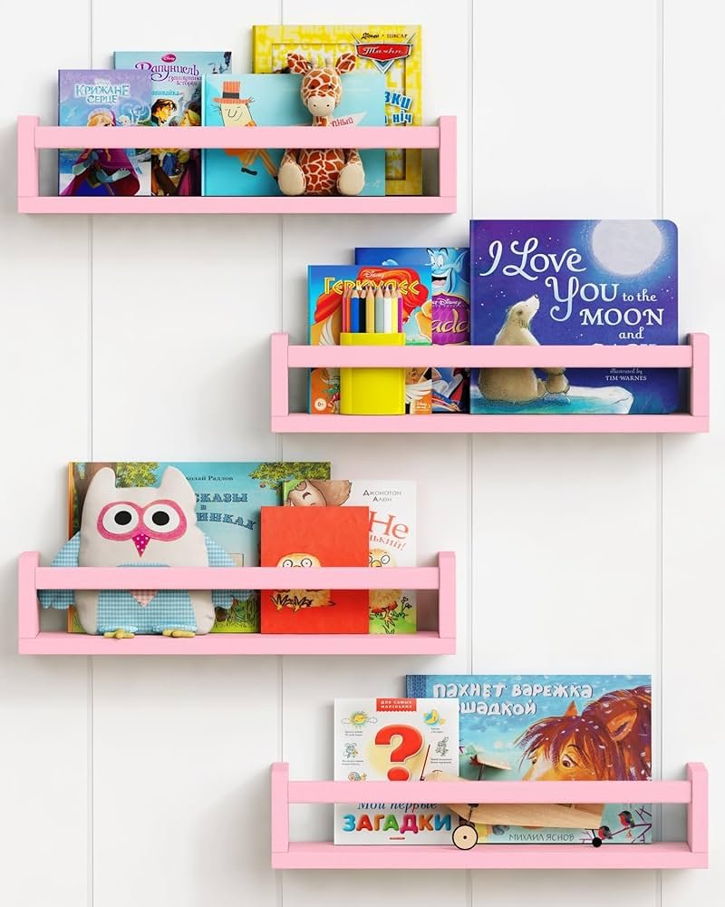What to Put on Shelf in Girls Bedroom