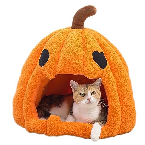 Wicker Pumpkin Cat Bed